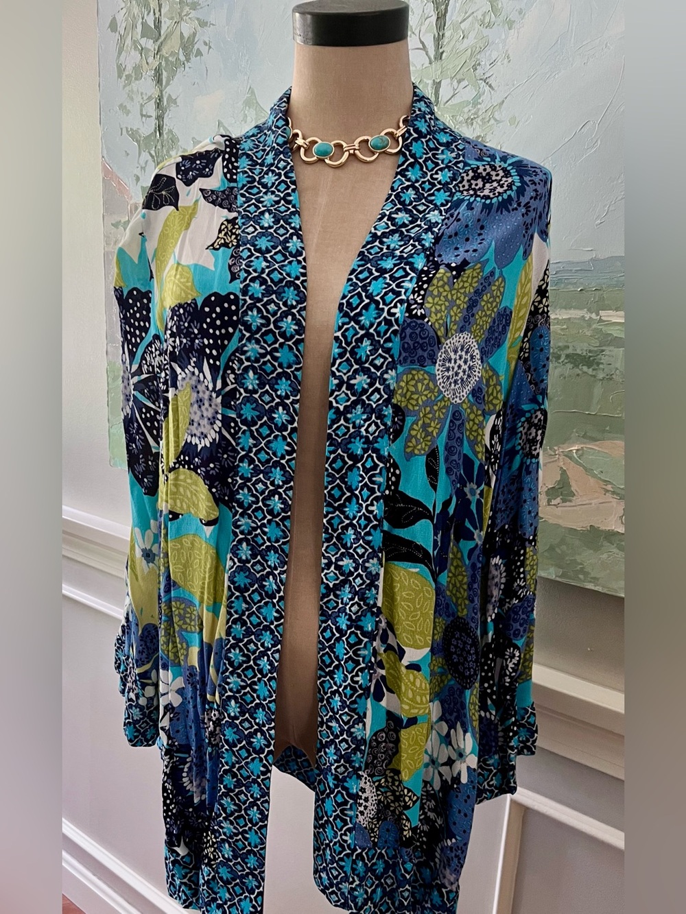 NWOT Habitat Vintage Mixed Print Kimono